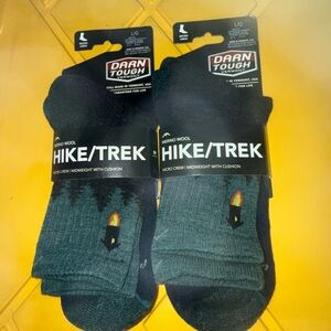 USA Darn Tough 1974 Gray Merino Wool Mens #2 Micro Crew Cushion HIKE/TREK
